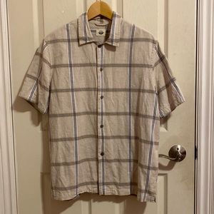 Linen Blend Button-Down
